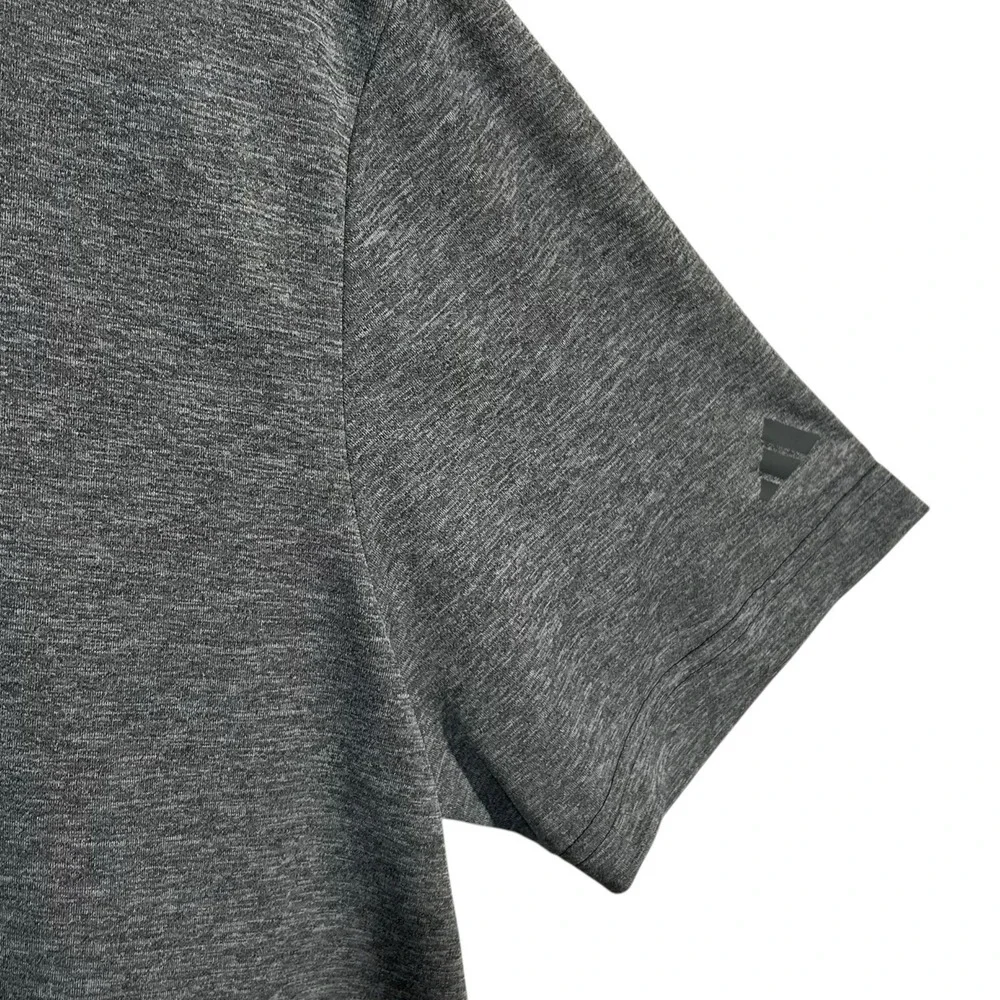 adidas Men's Performance Polo Golf Shirt M‎ Gray Black Moisture-wicking Fabric
